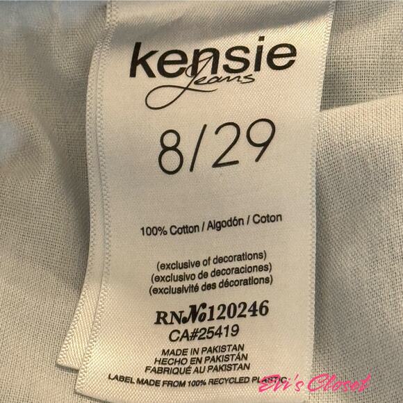 Kensie Jeans True Vintage Women's 8/29 Wide Leg Cropped Blue Denim High Rise - Picture 7 of 16